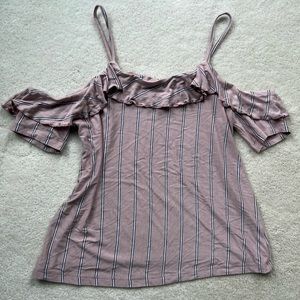 American Eagle Soft & Sexy Flutter Off the Shoulder Top